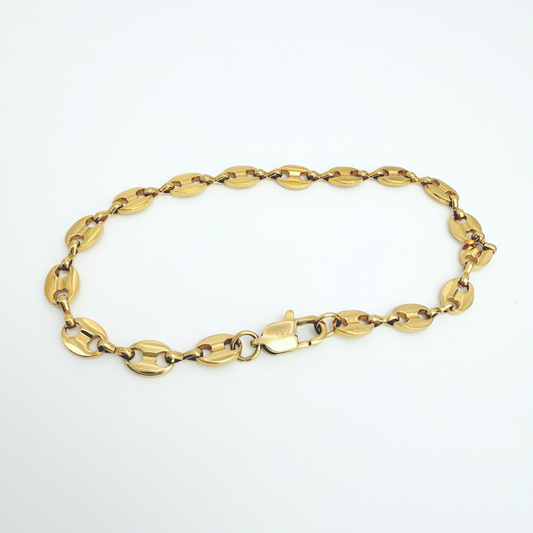 Pulsera Grano de Café para Hombre – Oro Laminado 18K