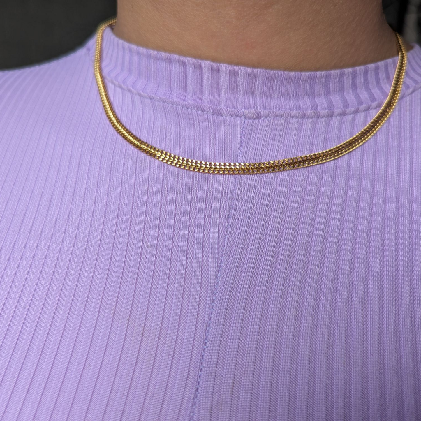 👑 Cadena Roma Mujer 4MM/45CM – Oro Laminado 18K