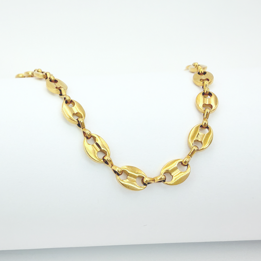 Pulsera Grano de Café para Hombre – Oro Laminado 18K