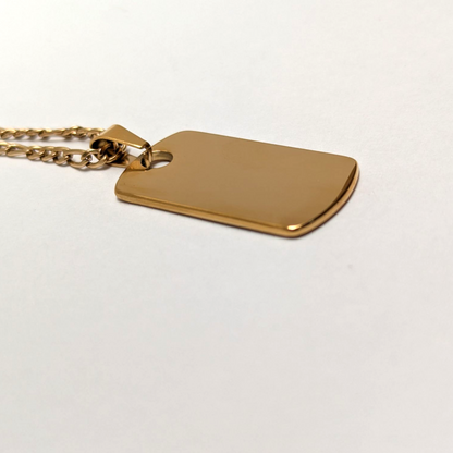 Dije Militar Grabable en Oro Laminado 18K – Hombre