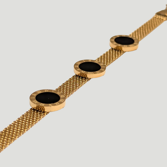 Pulsera Chinesca Black para Mujer – Oro Laminado 18K