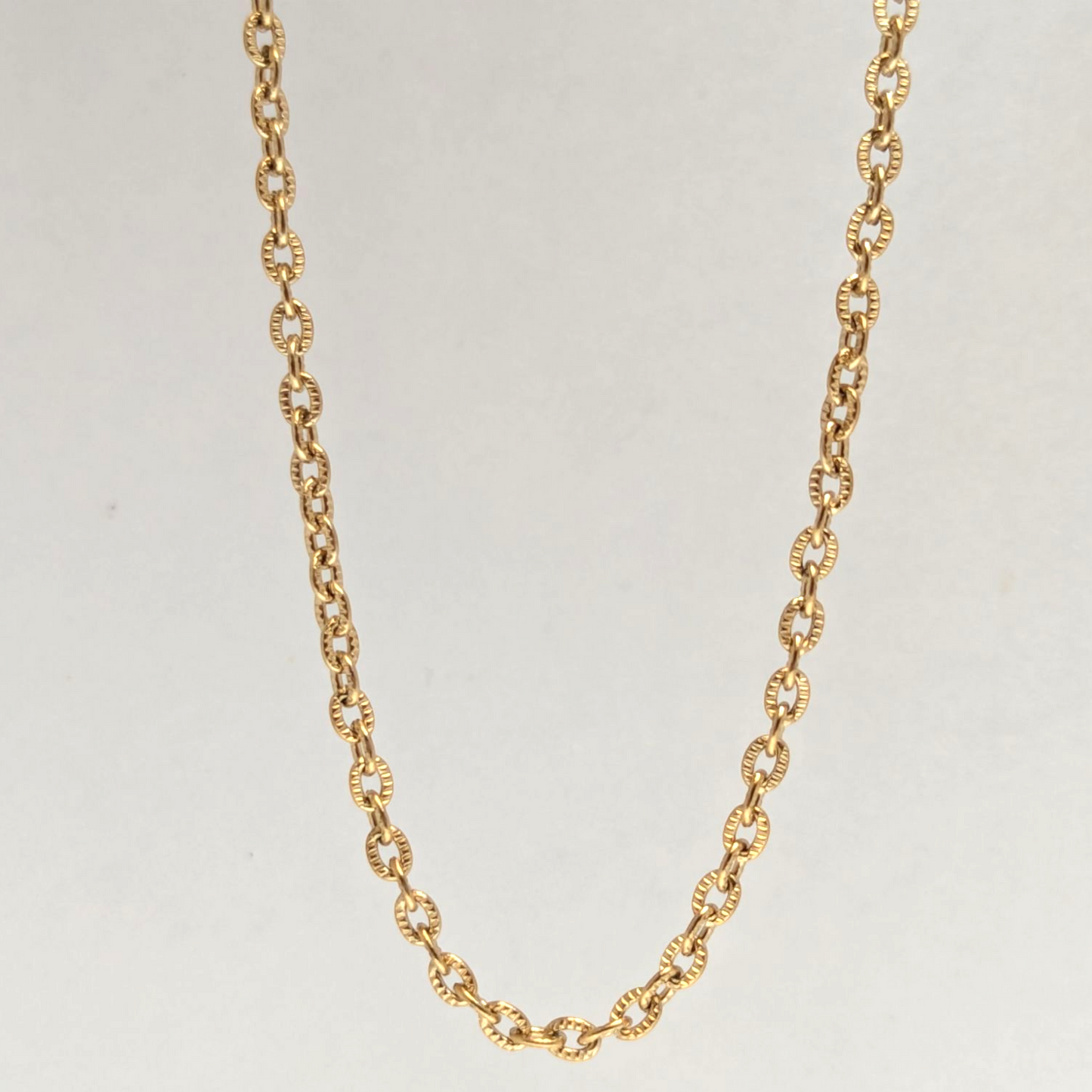 Cadena Óvalo para Mujer en Oro Laminado 18K – 3MM / 45CM