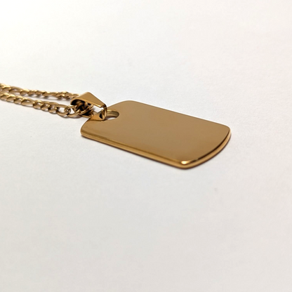 Dije Militar Grabable en Oro Laminado 18K – Hombre