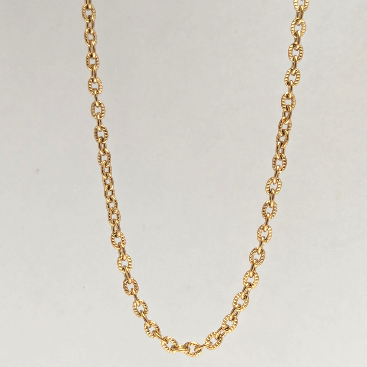 Cadena Óvalo para Mujer en Oro Laminado 18K – 3MM / 45CM