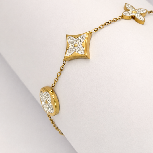 Pulsera Trébol en Oro Laminado 18K – Mujer