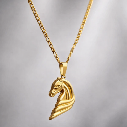 Dije Cabeza de Caballo en Oro Laminado 18K