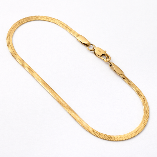 Pulsera Egipcia Hombre en Oro Laminado 18K 3MM/17CM