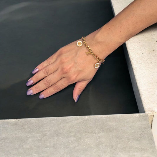 Pulsera LV Trébol de Mujer – Oro Laminado 18K