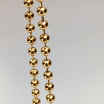 Cadena Militar Hombre Oro Laminado 18K | 5MM – 65CM