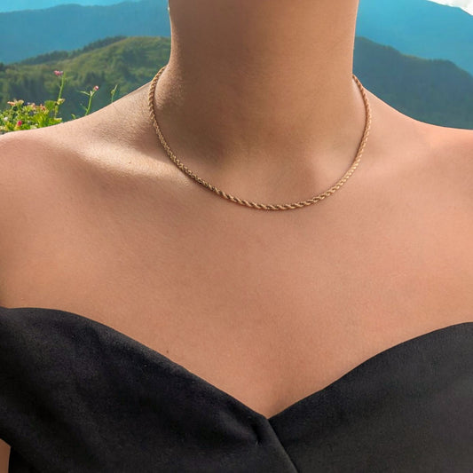 Cadena Rosa Trenzada