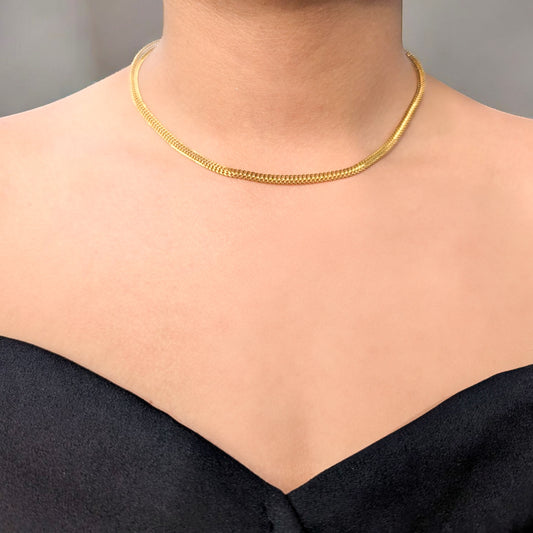 👑 Cadena Roma Mujer 4MM/45CM – Oro Laminado 18K