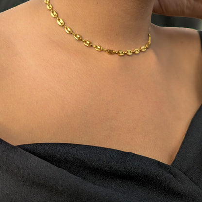 Cadena Grano de Café para Mujer en Oro Laminado 18K