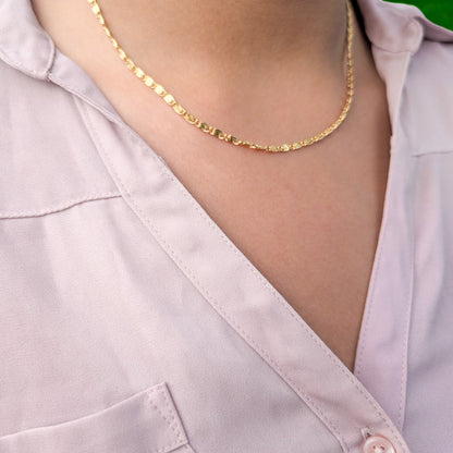 Cadena Clip Mujer Oro Laminado 18K | 3MM – 45CM