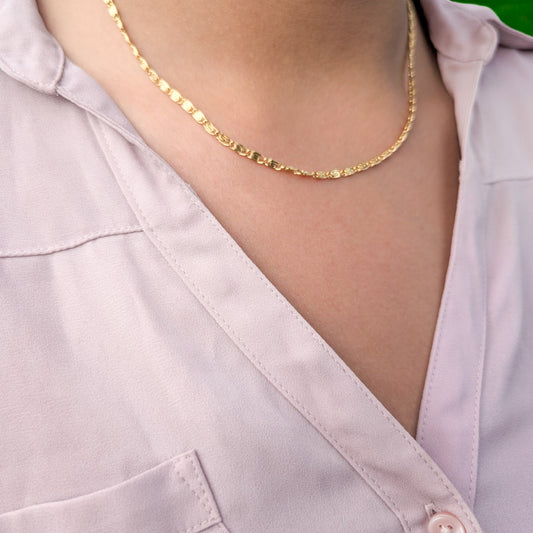 Cadena Clip Mujer Oro Laminado 18K | 3MM – 45CM