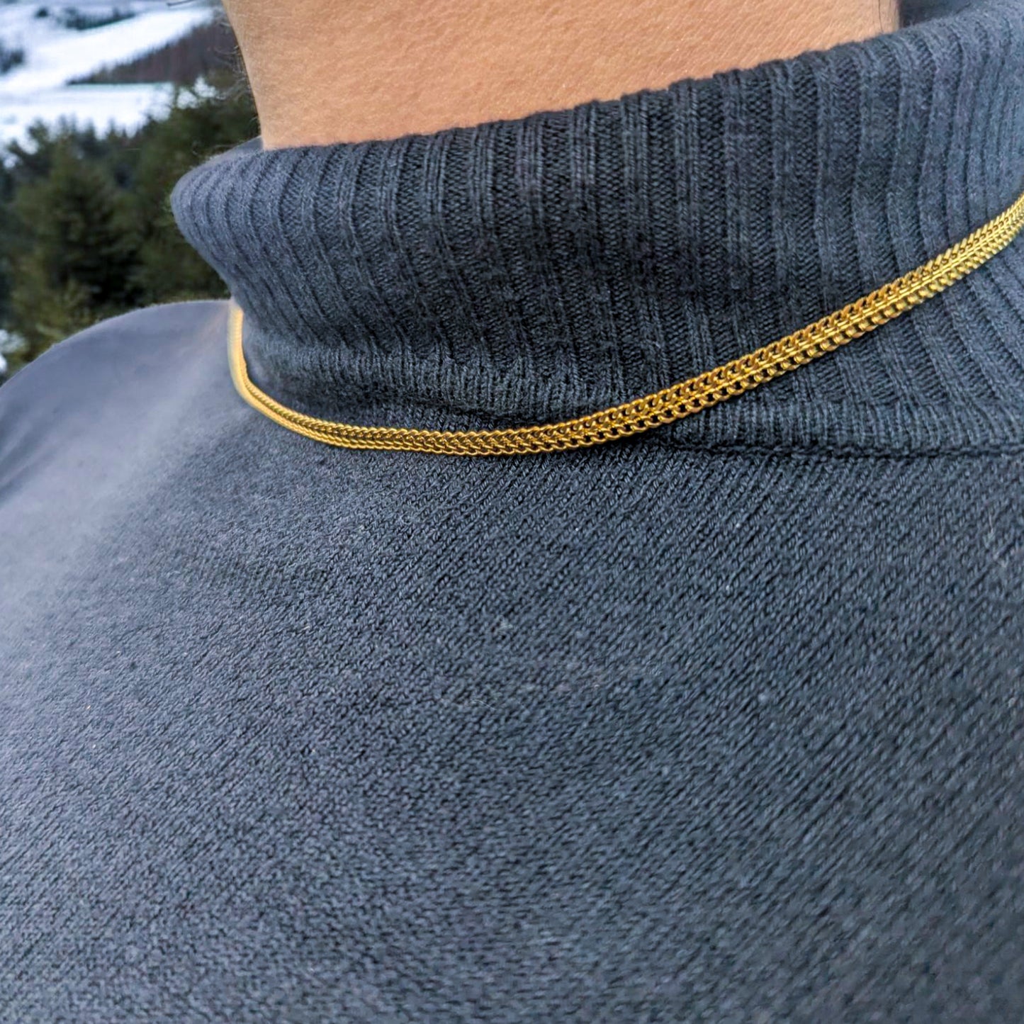 👑 Cadena Roma Mujer 4MM/45CM – Oro Laminado 18K