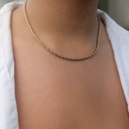 Cadena Rosa Trenzada