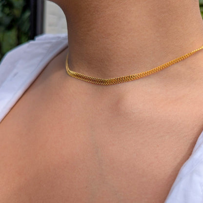 👑 Cadena Roma Mujer 4MM/45CM – Oro Laminado 18K