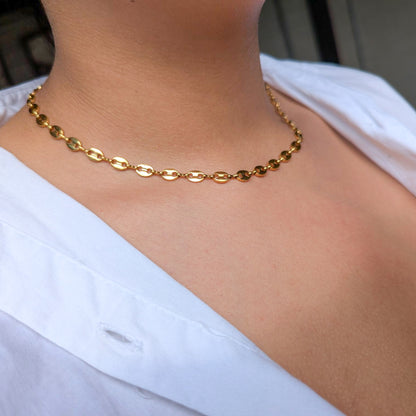 Cadena Grano de Café para Mujer en Oro Laminado 18K