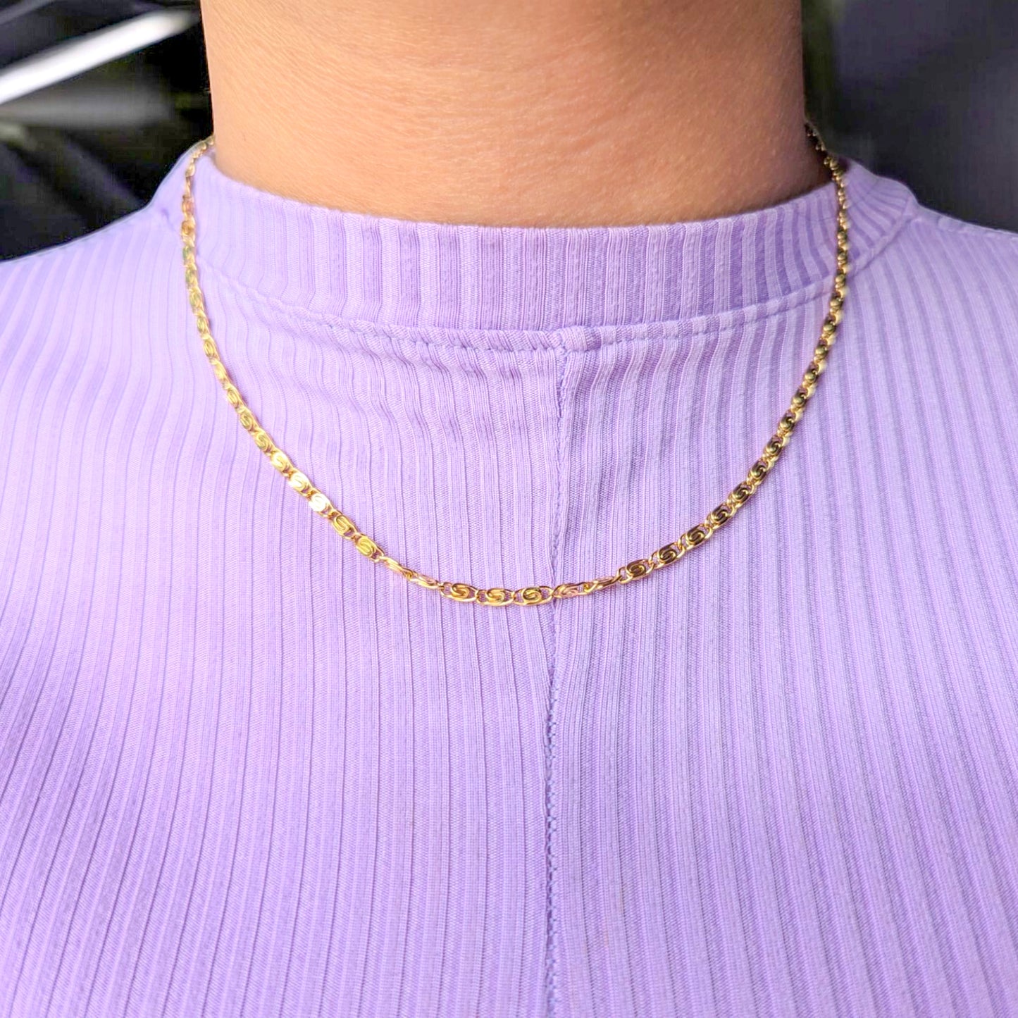 Cadena Clip Mujer Oro Laminado 18K | 3MM – 45CM