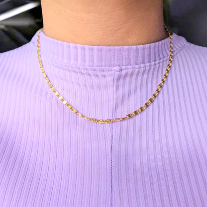 Cadena Clip Mujer Oro Laminado 18K | 3MM – 45CM