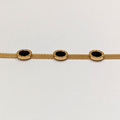 Pulsera Chinesca Black para Mujer – Oro Laminado 18K