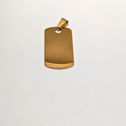 Dije Militar Grabable en Oro Laminado 18K – Hombre