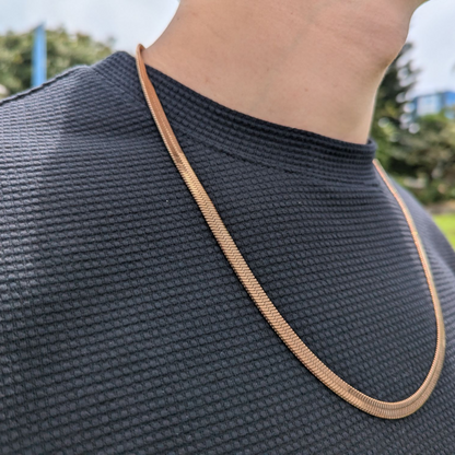 Cadena Egipcia Rosa para Hombre – Oro Laminado 18K | 6MM / 65CM