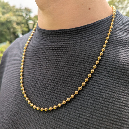 Cadena Militar Hombre Oro Laminado 18K | 5MM – 65CM