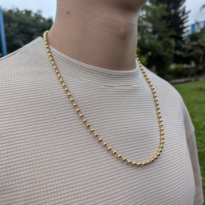 Cadena Militar Hombre Oro Laminado 18K | 5MM – 65CM