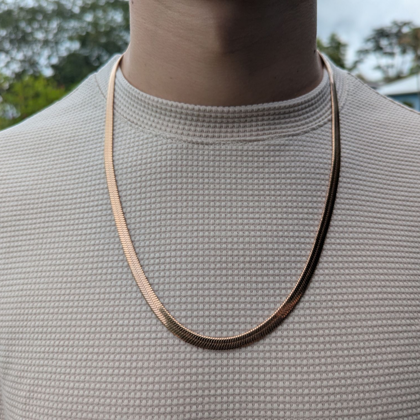 Cadena Egipcia Rosa para Hombre – Oro Laminado 18K | 6MM / 65CM