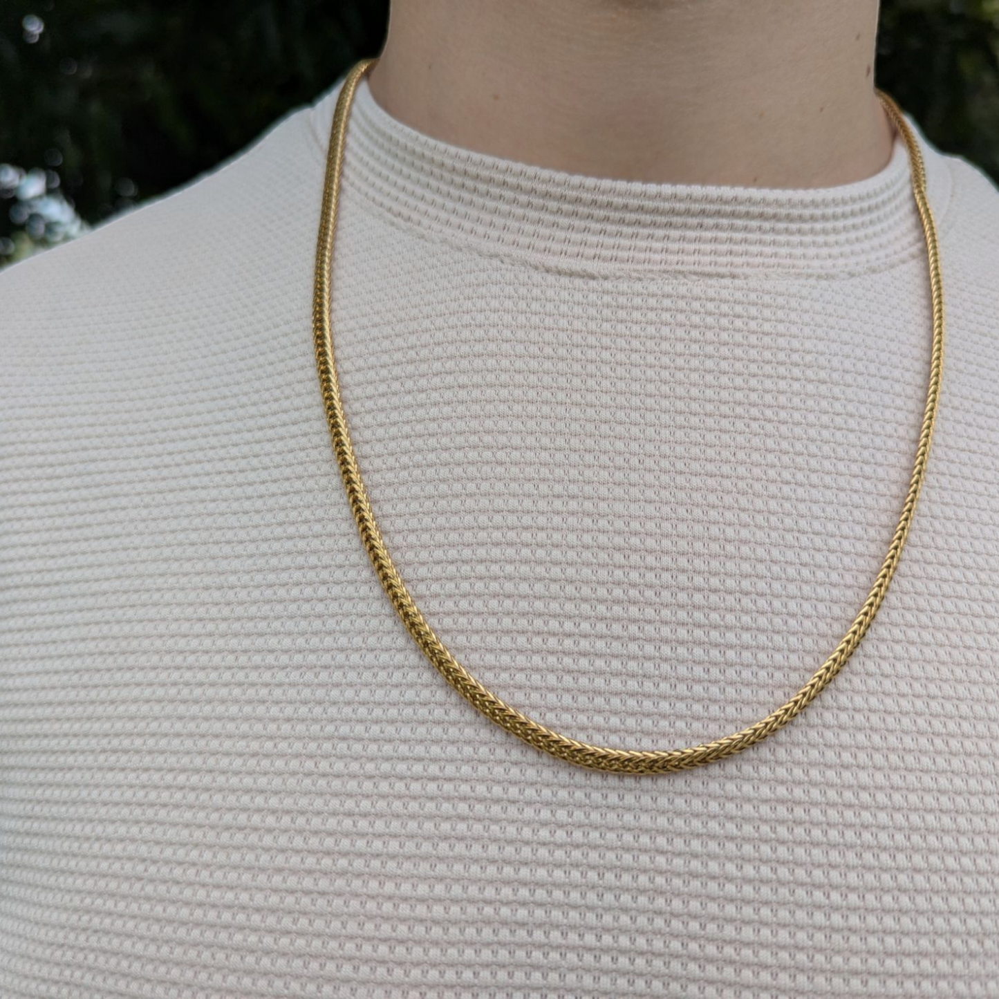 Cadena Barbada Hombre Oro Laminado 18K – 4MM / 65CM