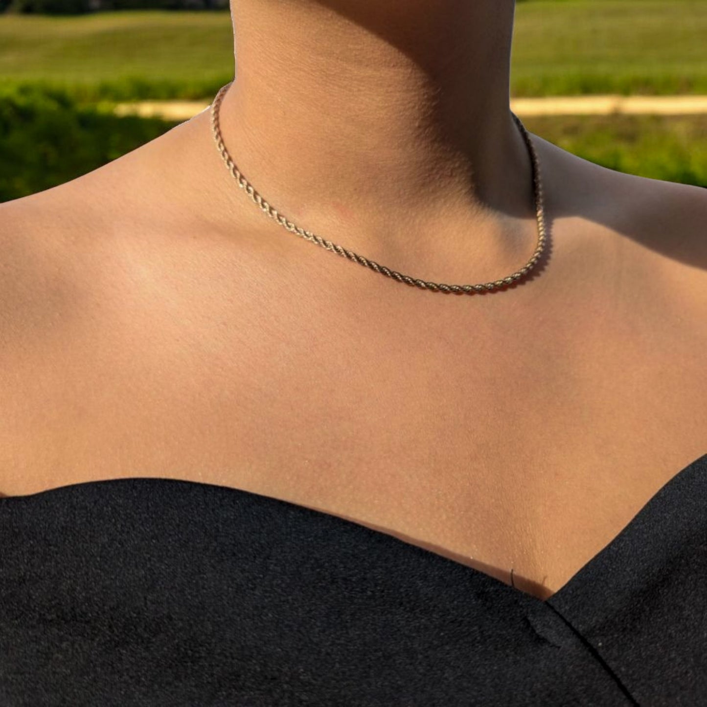 Cadena Rosa Trenzada