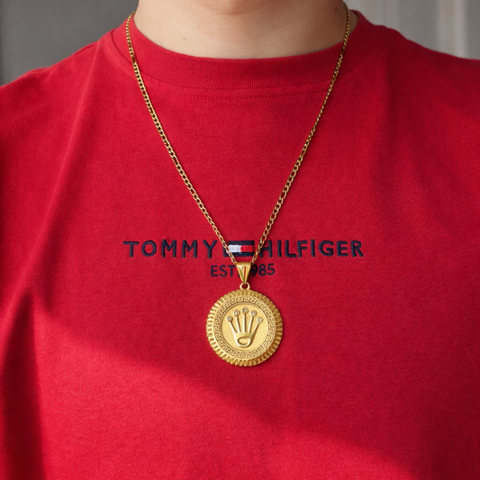 Cadena Cartier Hombre 3MM 60CM + Dije Corona | Oro Laminado 18K Luxium