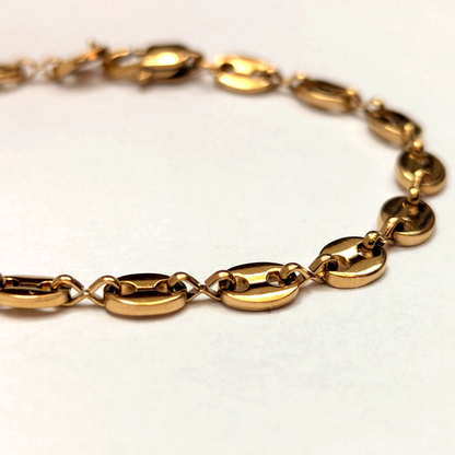 Pulsera Grano de Café para Hombre – Oro Laminado 18K