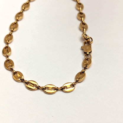 Pulsera Grano de Café para Hombre – Oro Laminado 18K