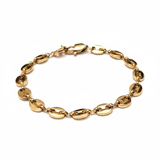 Pulsera Grano de Café para Hombre – Oro Laminado 18K